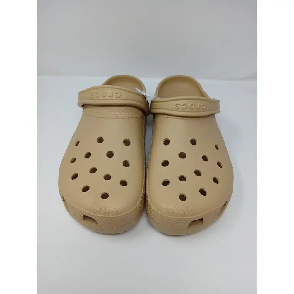 Crocs Classic Wheat Beige Sandal Slip-On Slide Slipper Men's Sz US 13 10001-209